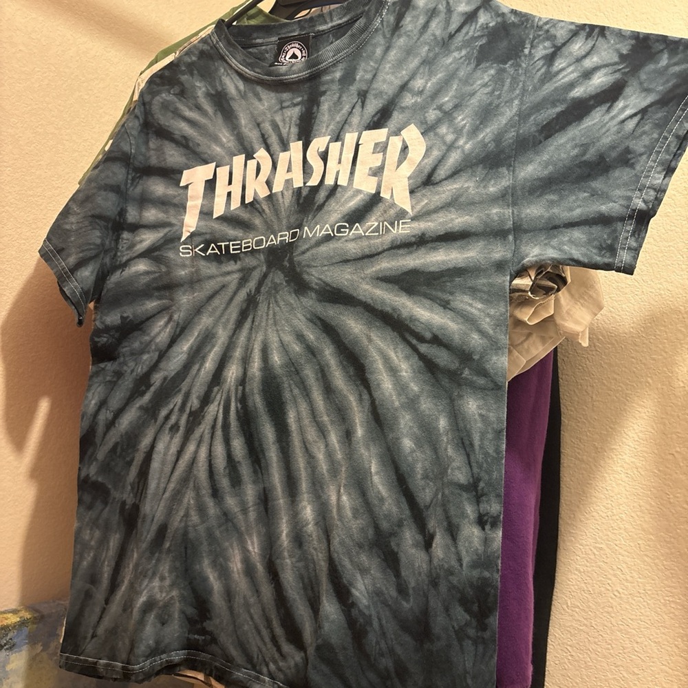 Thrasher Blue Tie-Dye Tee